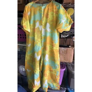Vintage Women's Floral Butterfly Print Hippie Boho Romper Jumper‎